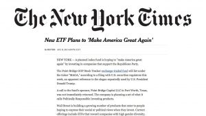 New York Times - New ETF Plans to 'Make America Great Again'
